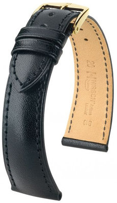 Черна кожена каишка Hirsch Siena M 04202150-1 (Teletina)