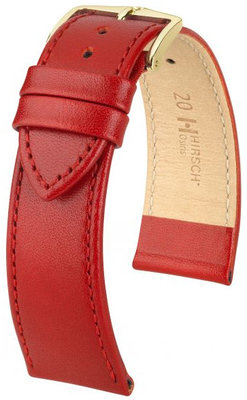 Червена кожена каишка Hirsch Osiris M 03475120-1 (Teletina)