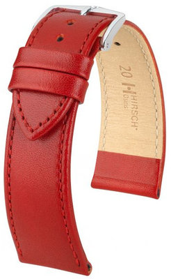 Червена кожена каишка Hirsch Osiris M 03475120-2 (Teletina)