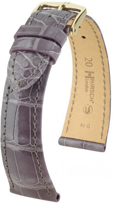 Лилава кожена каишка Hirsch London L 04207012-1 (алигаторска кожа) Hirsch Selection