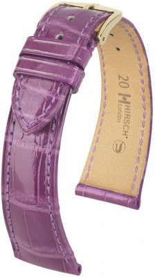 Лилава кожена каишка Hirsch London L 04207087-1 (алигаторска кожа) Hirsch Selection