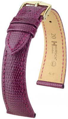 Лилава кожена каишка Hirsch London L 04266087-1 (гущерска кожа) Hirsch Selection