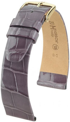 Лилава кожена каишка Hirsch Prestige L 02207012-1 (алигаторска кожа) Hirsch Selection
