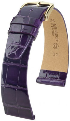 Лилава кожена каишка Hirsch Prestige L 02207084-1 (алигаторска кожа) Hirsch Selection