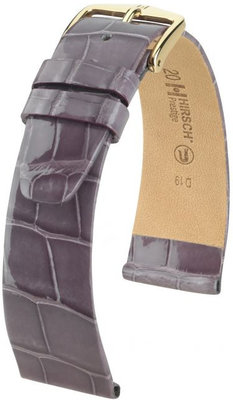 Лилава кожена каишка Hirsch Prestige M 02207112-1 (алигаторска кожа) Hirsch Selection