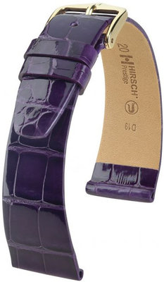 Лилава кожена каишка Hirsch Prestige M 02307184-1 (алигаторска кожа) Hirsch Selection
