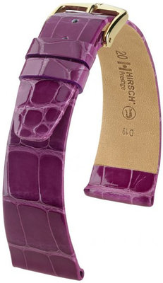 Лилава кожена каишка Hirsch Prestige M 02307187-1 (алигаторска кожа) Hirsch Selection