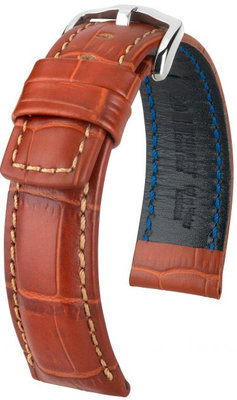Кафява кожена каишка Hirsch Grand Duke L 02528070-2 (Teletina)