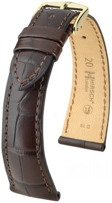 Кафява кожена каишка Hirsch London L 04207017-1 (алигаторска кожа) Hirsch Selection