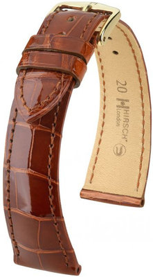 Кафява кожена каишка Hirsch London L 04207070-1 (алигаторска кожа) Hirsch Selection