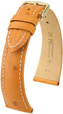 Кафява кожена каишка Hirsch Massai Ostrich L 04262074-1 (щраусова кожа) Hirsch Selection