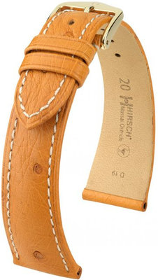 Кафява кожена каишка Hirsch Massai Ostrich M 04262174-1 (щраусова кожа) Hirsch Selection