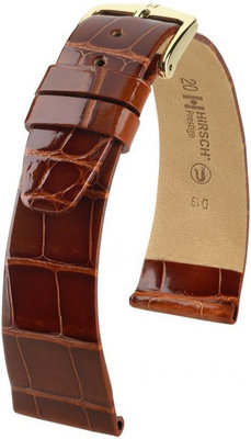 Кафява кожена каишка Hirsch Prestige M 02307170-1 (алигаторска кожа) Hirsch Selection