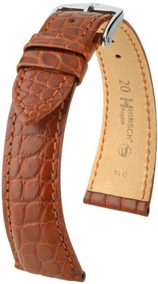 Кафява кожена каишка Hirsch Regent L 04107079-2 (алигаторска кожа) Hirsch Selection