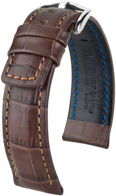 Тъмнокафява кожена каишка Hirsch Grand Duke XL 02528210-2 (Teletina)