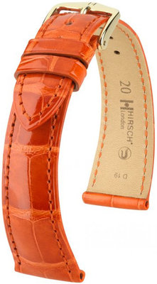 Оранжева кожена каишка Hirsch London L 04207077-1 (алигаторска кожа) Hirsch Selection