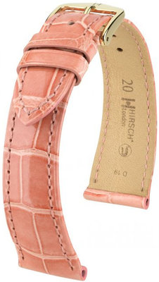 Розова кожена каишка Hirsch London L 04207023-1 (алигаторска кожа) Hirsch Selection