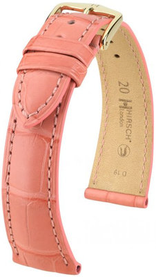 Розова кожена каишка Hirsch London L 04307025-1 (алигаторска кожа) Hirsch Selection