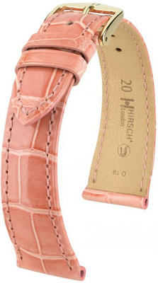 Розова кожена каишка Hirsch London M 04207123-1 (алигаторска кожа) Hirsch Selection