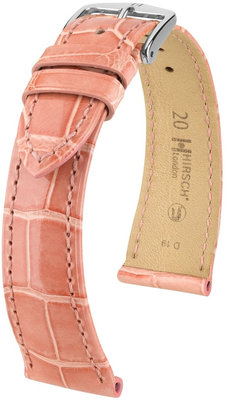 Розова кожена каишка Hirsch London M 04207123-2 (алигаторска кожа) Hirsch Selection