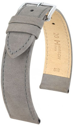 Сива кожена каишка Hirsch Osiris M 03433130-2 (Teletina)