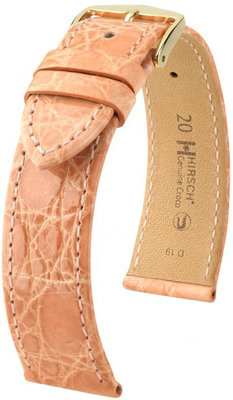 Светлооранжева кожена каишка Hirsch Genuine Croco M 01808122-1 (крокодилска кожа) Hirsch Selection