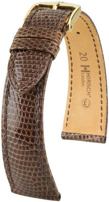 Тъмнокафява кожена каишка Hirsch London L 04266010-1 (гущерска кожа) Hirsch Selection