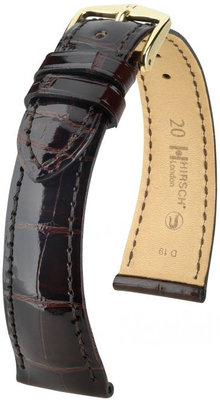 Тъмнокафява кожена каишка Hirsch London L 04307010-1 (алигаторска кожа) Hirsch Selection