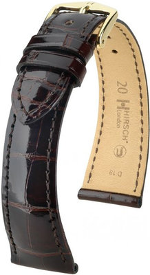 Тъмнокафява кожена каишка Hirsch London M 04207110-1 (алигаторска кожа) Hirsch Selection