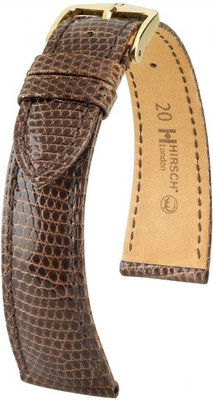Тъмнокафява кожена каишка Hirsch London M 04266110-1 (гущерска кожа) Hirsch Selection