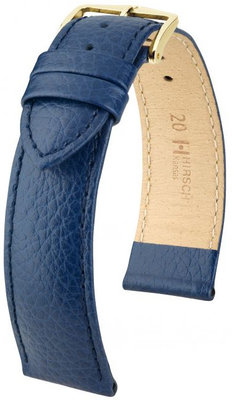 Тъмносиня кожена каишка Hirsch Kansas M 01502180-1 (Teletina)