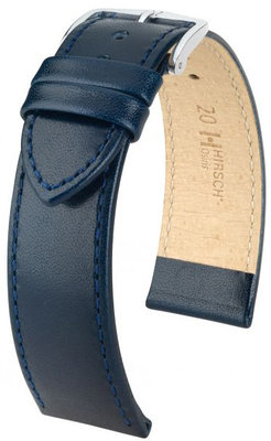 Тъмносиня кожена каишка Hirsch Osiris L 03475080-2 (Teletina)