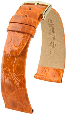Тъмнооранжева кожена каишка Hirsch Prestige M 02208176-1 (крокодилска кожа) Hirsch Selection