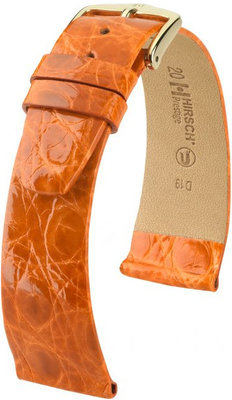 Тъмнооранжева кожена каишка Hirsch Prestige M 02308176-1 (крокодилска кожа) Hirsch Selection