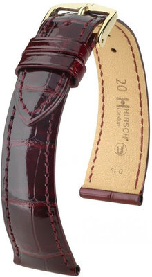 Бургундска кожена каишка Hirsch London M 04207160-1 (алигаторска кожа) Hirsch Selection