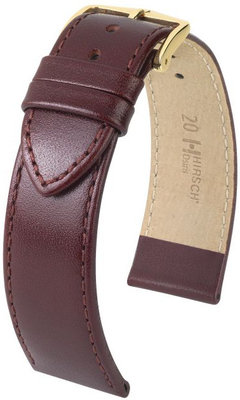 Бургундска кожена каишка Hirsch Osiris L 03475060-1 (Teletina)