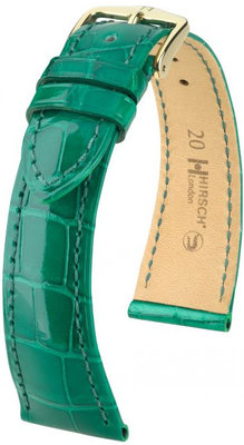 Зелена кожена каишка Hirsch London L 04207040-1 (алигаторска кожа) Hirsch Selection
