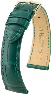 Зелена кожена каишка Hirsch London L 04207049-1 (алигаторска кожа) Hirsch Selection