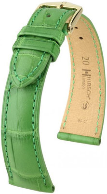 Зелена кожена каишка Hirsch London M 04207142-1 (алигаторска кожа) Hirsch Selection