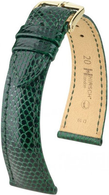 Зелена кожена каишка Hirsch London M 04266140-1 (гущерска кожа) Hirsch Selection