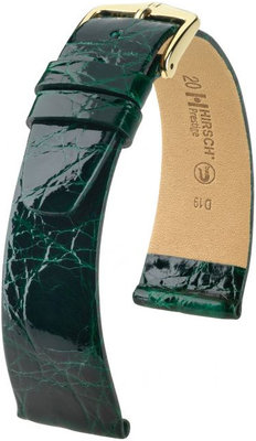 Зелена кожена каишка Hirsch Prestige M 02208140-1 (крокодилска кожа) Hirsch Selection
