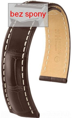 Тъмнокафява кожена каишка Hirsch Navigator 07007417-2 (алигаторска кожа) Hirsch Selection