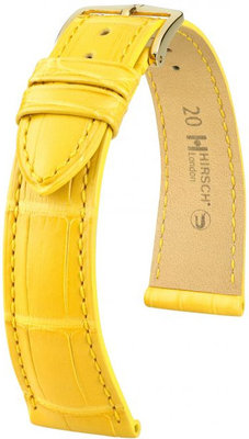 Жълта кожена каишка Hirsch London M 04207172-1 (алигаторска кожа) Hirsch Selection
