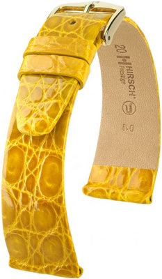 Жълта кожена каишка Hirsch Prestige M 02208172-1 (крокодилска кожа) Hirsch Selection