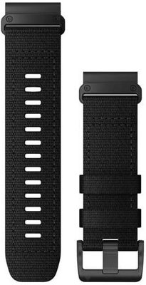 Каишка Garmin QuickFit 26 мм, найлон, черна, черна катарама (Fenix 7X/6X/5X, Tactix и др.)