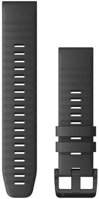 Каишка Garmin QuickFit 22 мм, силиконова, тъмно сива, сива катарама (Fenix 7/6/5, Epix 2 и др.)