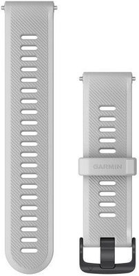 Каишка Garmin Forerunner 745, силиконова, бяла, черна катарама