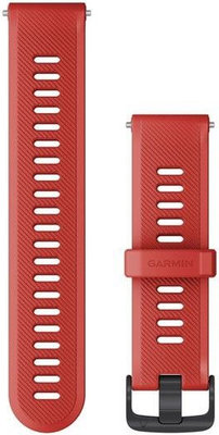 Каишка Garmin Forerunner 745, силиконова, червена, черна катарама