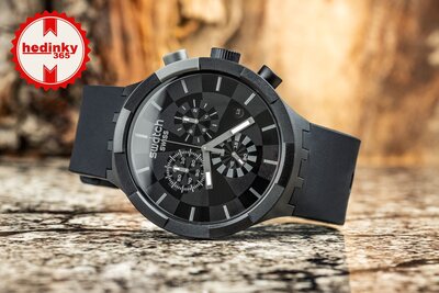 Swatch Checkpoint Black Chronograph SB02B400