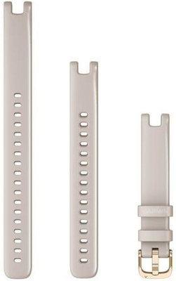 Garmin Lily каишка, силиконова, бежова, златна катарама